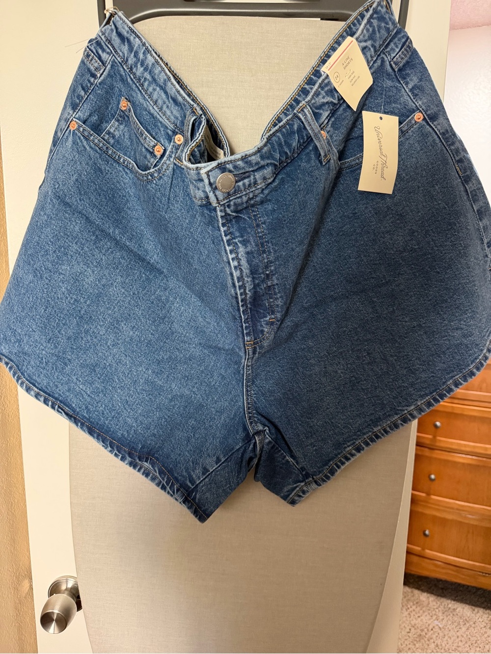 Universal Thread Dark Blue High-Rise Denim Shorts